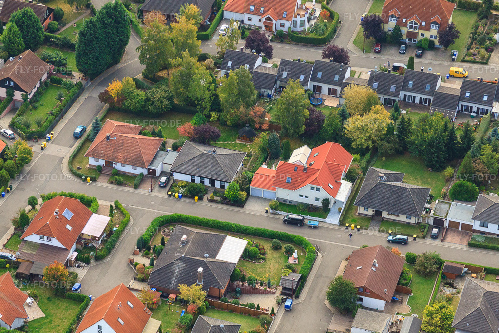 Luftbild: Schillerstr in Eppelsheim im Bundesland Rheinland-Pfalz in Deutschland. Foto: IMG_21663.jpg vom 09.10.2009 durch Werner Riehm/FLY-FOTO.de