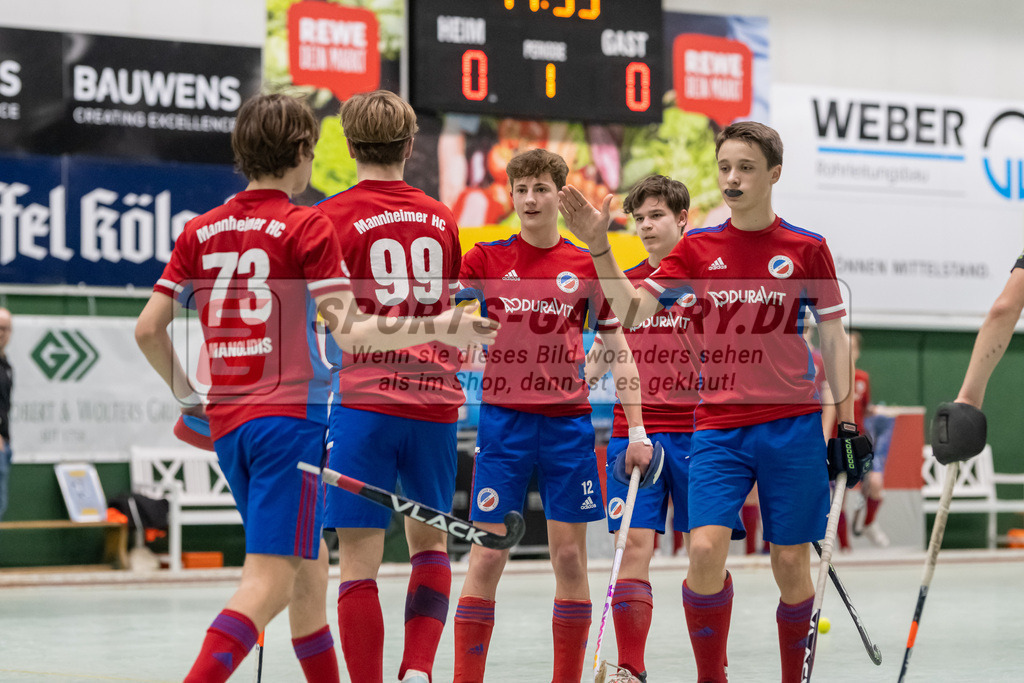 SFE_20230304_0015 | Deutsche Meisterschaft Männliche U16 Halle 2023 am 04.03.2023 in Köln (KTHC Stadion Rot-Weiss Köln Tennis and Hockey Club), Photo: Stephan Fehrmann 2022 (Sports-Gallery)