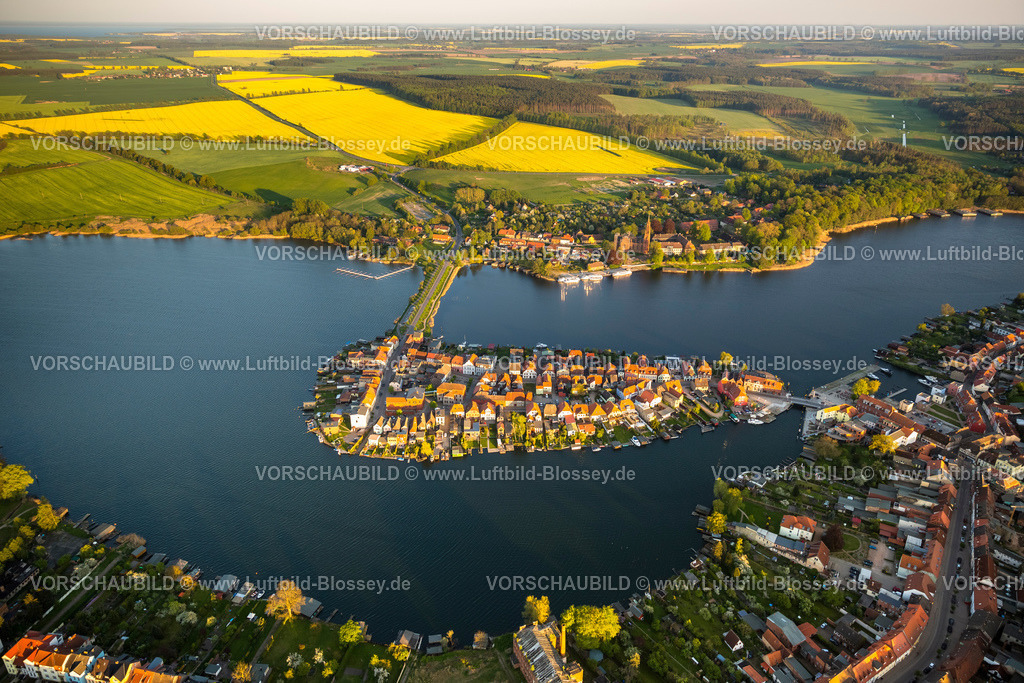 Malchow14043496 | Malchow mit Malchower See und Altstadtinsel mit Alter Markt,  Malchow, Mecklenburgische Seenplatte, Mecklenburger Seenplatte  , Mecklenburg-Vorpommern, Deutschland