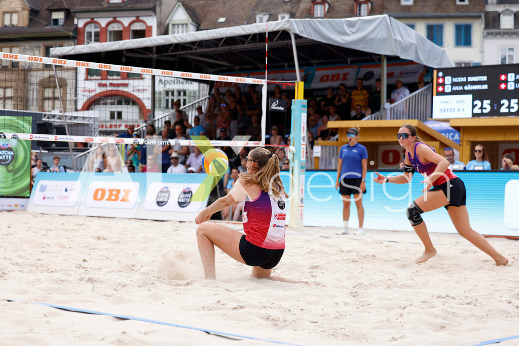 Obi BeachTour 2026 - Basel | BASEL, SWITZERLAND - JULY 18: LIVIA STOLZ (SUI) during the Obi BeachTour 2026 match between EUGSTER / GÄHWILER (SUI) and WANDELER / STOLZ (SUI) at Barfüsserplatz on July 18, 2026 in Basel, Switzerland. - Realisiert mit Pictrs.com