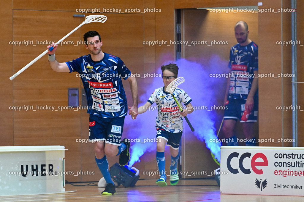 VSV Unihockey vs. Wiener Floorballferein 6.4.2024 | #6 Timo Schmid VSV Unihockey, VSV Unihockey vs. Wiener Floorballferein 6.4.2024, VSV Unihockey vs. Wiener Floorballferein  am 06.04.2024 in Villach (Ballspielhalle St. Martin), Austria, (Photo by Bernd Stefan)