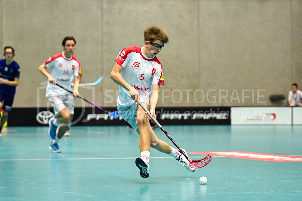 Switzerland U19 vs Finland U19 - 3. February 2024 | Switzerland U19 vs Finland U19
U19 Men International Matches in Switzerland
GoEasy Arena, Siggenthal Station
Switzerland forward #5 Severin Schmid.
Credit: Markus Aeschimann | <a href="https://www.markus-aeschimann.ch">Sportfotografie Markus Aeschimann</a> | <a href="https://www.instagram.com/sportfotografie.aeschimann">@sportfotografie.aeschimann</a> - Realisiert mit Pictrs.com