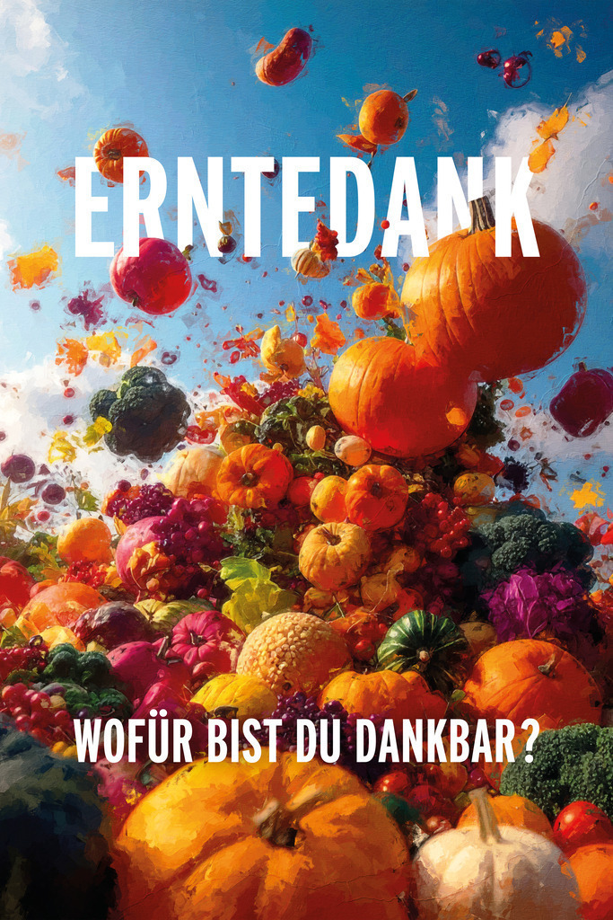Erntedank – Wofür bist du dankbar? | ✔ Einzigartiger Designstil von Jonathan Schöps (Master of Arts) +++ ✔ Mit deinem Kauf unterstützt du direkt den selbstständigen Gestalter, unabhängig von Zwischenhändlern +++ ✔ sicher bezahlen per Rechnung, Paypal, Kreditkarte, Vorkasse oder Lastschrift +++ Meine Kunden bewerten undarstellbar mit 4,9/5 ⭐⭐⭐⭐⭐ Sternen.