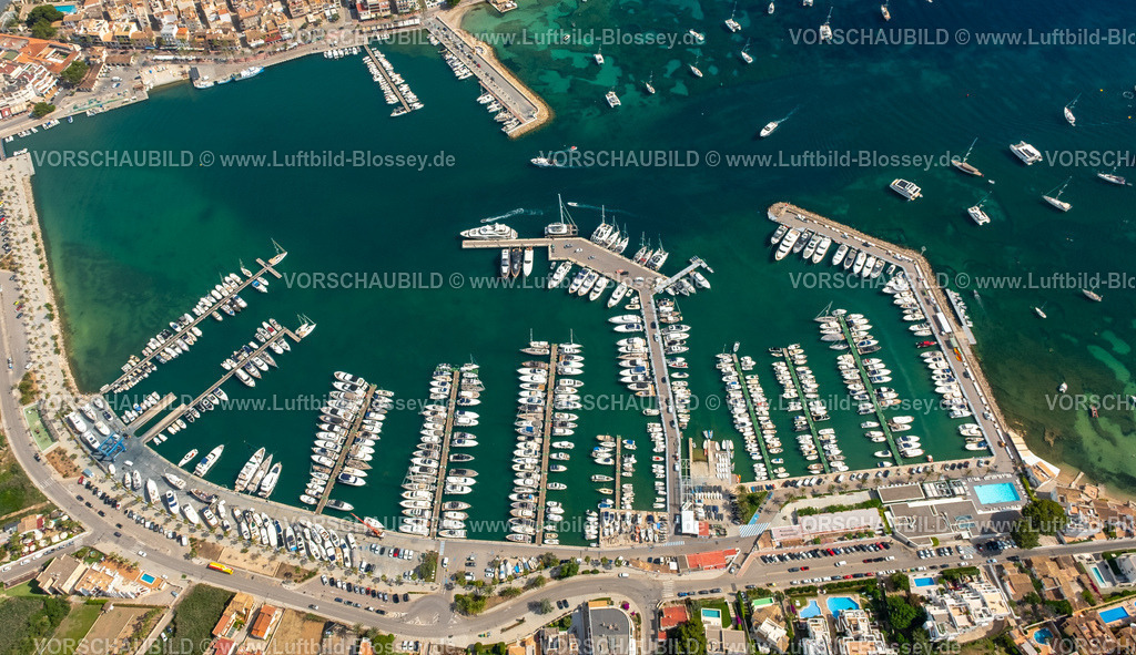 Mallorca230600458N | Luftbild, Port d'Andratx, Hafen von Andratx, Segelboote und Yachten, Andratx, Balearen, Mallorca, Balearische Inseln, Spanien