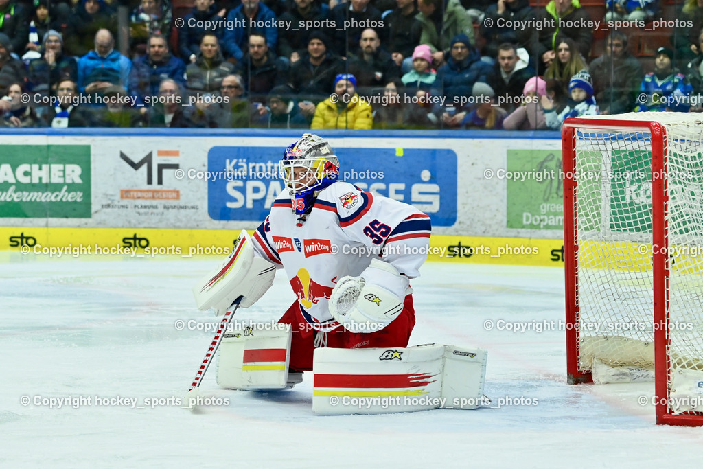 EC IDM WÄRMEPUMPEN VSV vs. EC Red Bull Salzburg | #35 TOLVANEN ATTE EC Redbull Salzburg, EC IDM WÄRMEPUMPEN VSV vs. EC Red Bull Salzburg, EC IDM WÄRMEPUMPEN VSV vs. EC Red Bull Salzburg am 17.01.2025 in Villach (Stadthalle Villach), Austria, (Photo by Bernd Stefan)