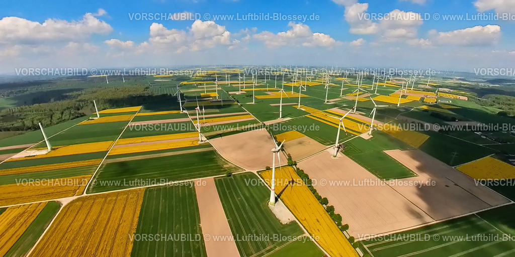 BadWuennenberg240590457WindkraftwerkPark | Luftbild, Windpark und Windfarm, Windenergieanlage, Windräder und kachelförmige Wiesen und Felder bei Meerhof, Erdkugel, Fisheye Aufnahme, Fischaugen Aufnahme, 360 Grad Aufnahme, tiny world, little planet, fisheye Bild, Meerhof, Marsberg, Ostwestfalen, Nordrhein-Westfalen, Deutschland