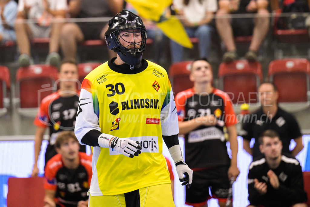 HC Rychenberg vs. Floorball Köniz - 28. August 2022 | HC Rychenberg vs. Floorball Köniz
AXA Arena, Winterthur
Pascal Meier (#30 HC Rychenberg)
Bild: Sportfotografie Markus Aeschimann | www.markus-aeschimann.ch - Realisiert mit Pictrs.com
