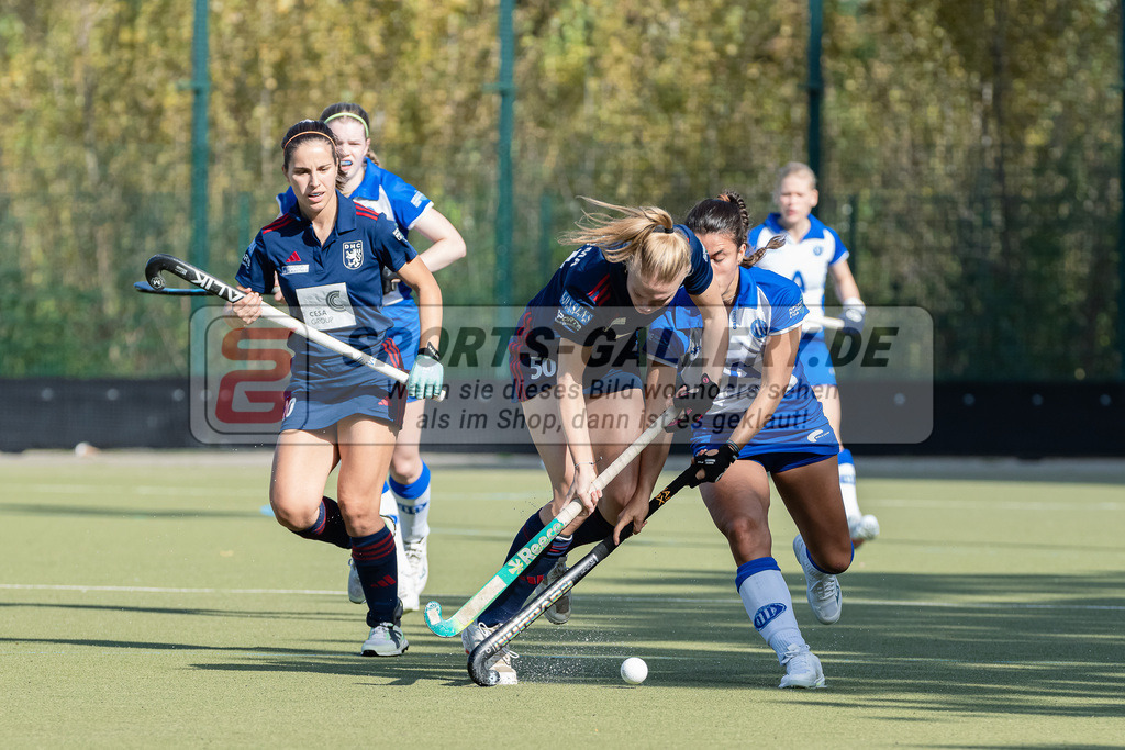 HK_20231007_105047 | 1.Bundesliga Damen Düsseldorfer HC - Großflottbeker THGC am 7.10.2023 DHC, Düsseldorf , Lilly Stoffelsma ( Düsseldorfer HC #50 ) , Claudia Rodriguez ( Großflottbeker THGC )