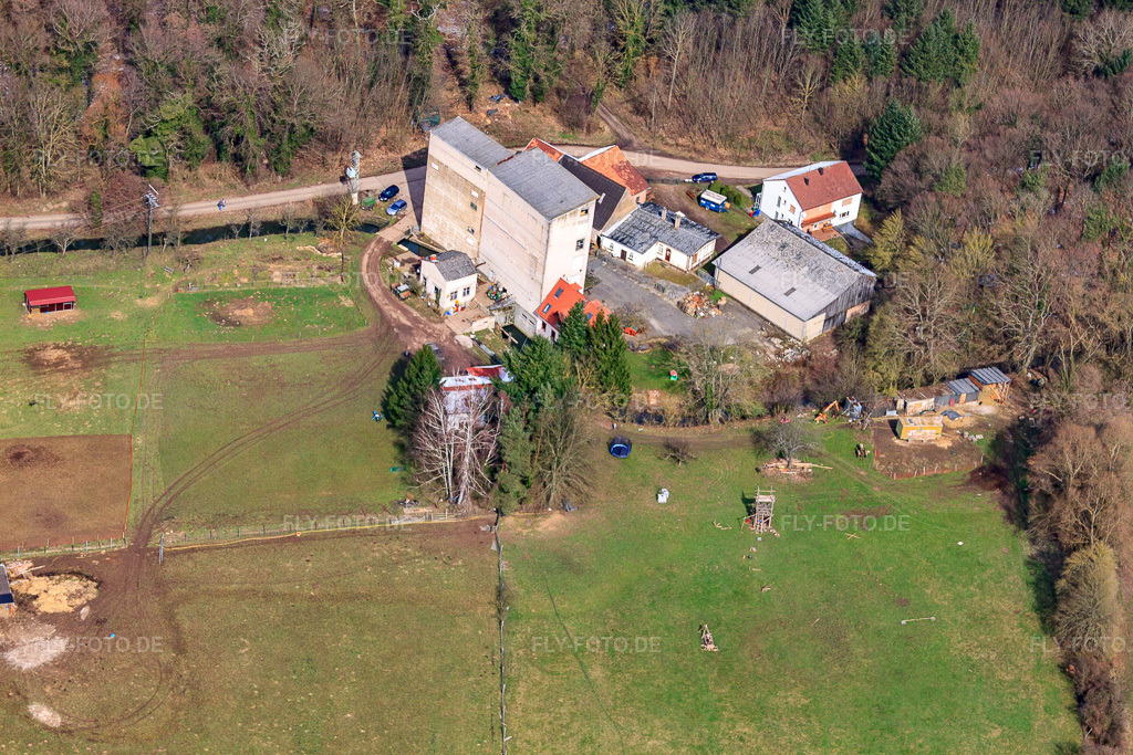 Luftbild: Hardtmühle bei Kandel in Kandel im Bundesland Rheinland-Pfalz in Deutschland. Foto: IMG_56036.jpg vom 17.03.2013 durch Werner Riehm/FLY-FOTO.de