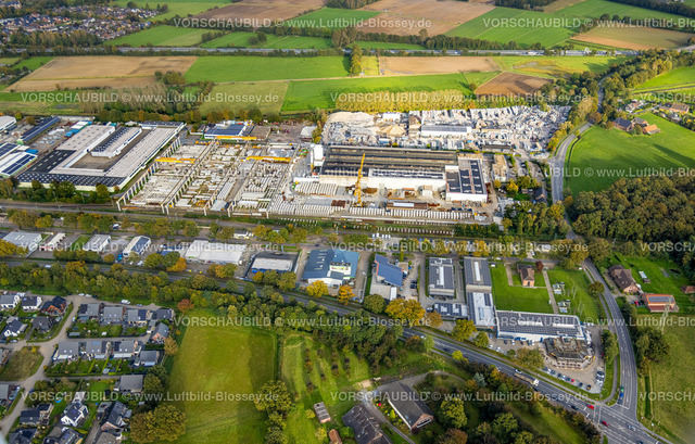Hamminkeln241010853 | Luftbild, Gewerbegebiet Ost 2 Industriestraße,unten die Isselburger Straße Bundesstraße B473, rechts die Brüner Straße, Hamminkeln, Niederrhein, Nordrhein-Westfalen, Deutschland