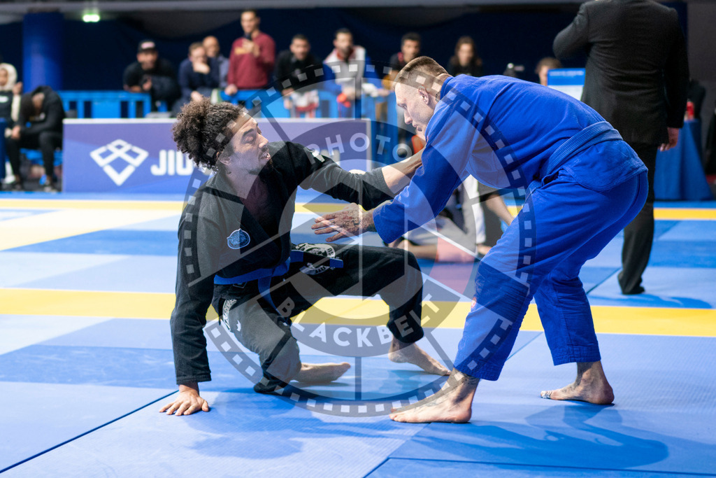 20240121PBB6927 | Fighters compete during the second day of the IBJJF European Championship in Paris, France, on January 21, 2024.