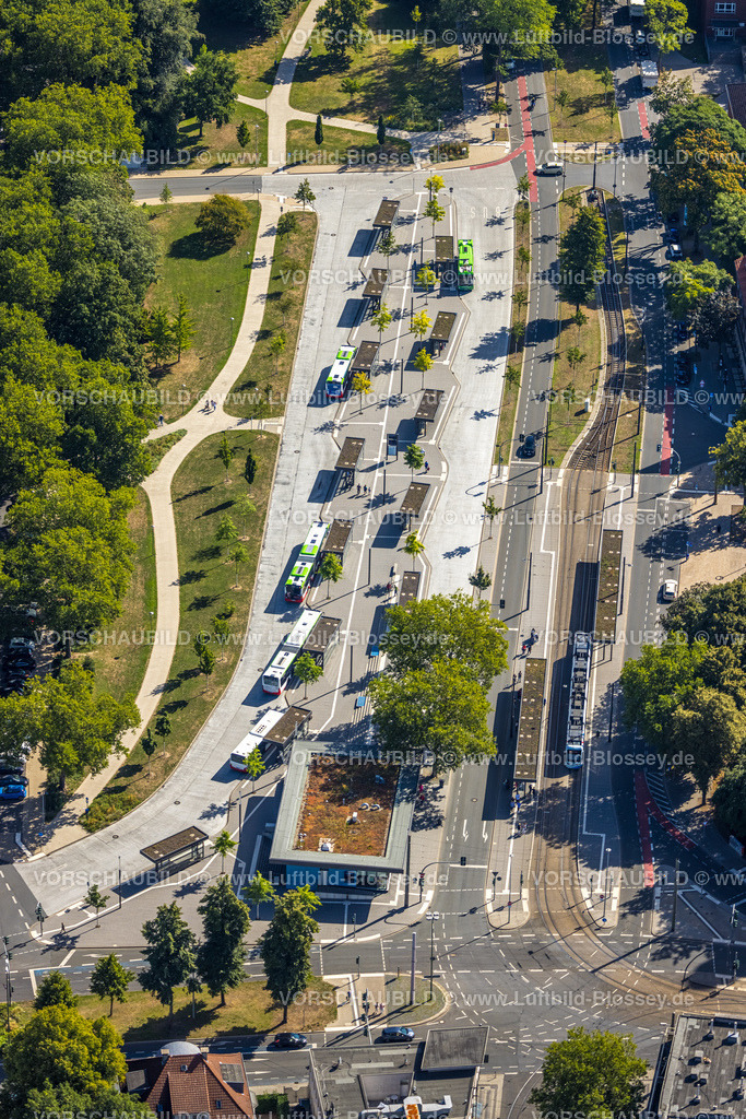Gelsenkirchen220801795Buer | Luftbild, Busbahnhof am Rathaus Buer, Buer, Gelsenkirchen, Ruhrgebiet, Nordrhein-Westfalen, Deutschland