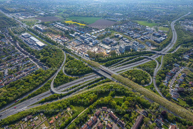 Dortmund220500478 | Luftbild, Baustelle an der Stadtkrone-Ost, Neubau Adesso, Neubau Direktion Continentale, Freie-Vogel-Straße, Straßenkreuz Bundesstraße B236 und Bundesstraße B1, Westfalendamm, Dortmund, Ruhrgebiet, Nordrhein-Westfalen, Deutschland
