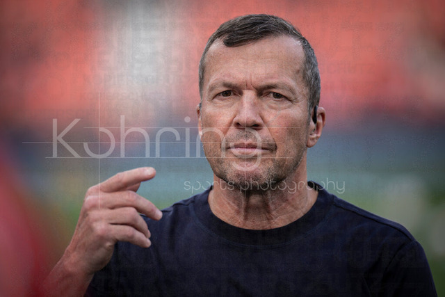 German Bundesliga, Bayer 04 Leverkusen vs. RB Leipzig, 02.05.2026 | LEVERKUSEN, GERMANY - MAY 2, 2026 :  Sky expert 1990 World Champion Lothar Matthaeus before the German Bundesliga match on gameday 32 between Bayer 04 Leverkusen vs. RB Leipzig at BayArena on May 2, 2026 in Leverkusen, Germany. DFL REGULATIONS PROHIBIT ANY USE OF PHOTOGRAPHS AS IMAGE SEQUENCES AND/OR QUASI-VIDEO.