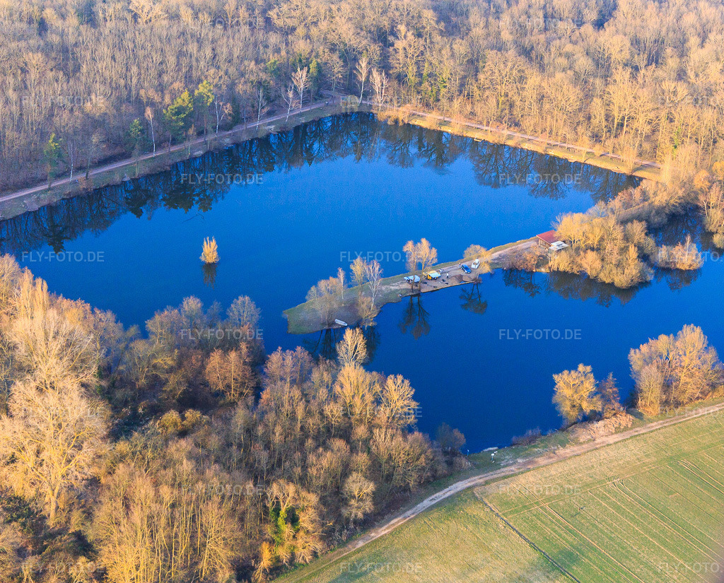 Luftbild: Bärensee in Ottersheim bei Landau im Bundesland Rheinland-Pfalz in Deutschland. Foto: IMG_145568.jpg vom 08.03.2025 durch Werner Riehm/FLY-FOTO.de