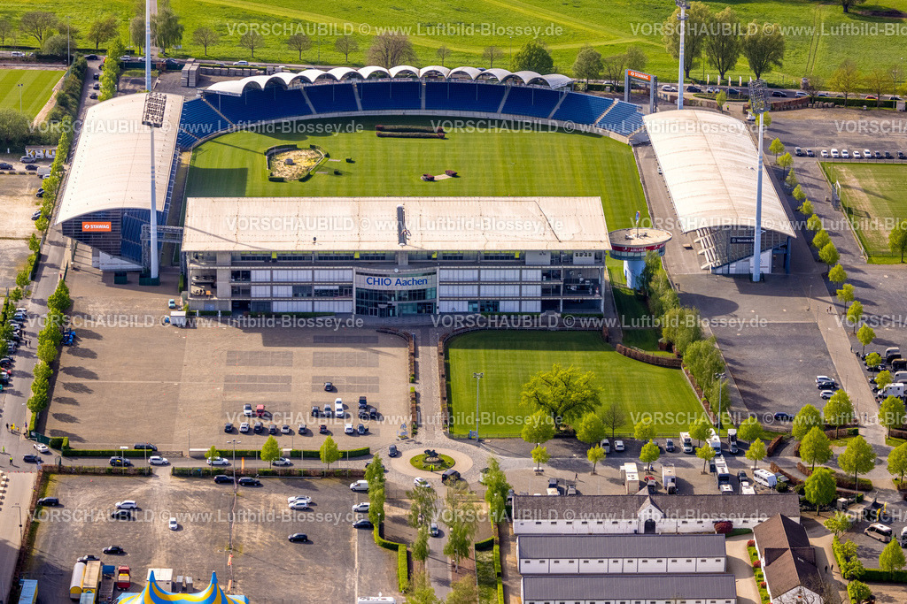 Aachen240403419Tivoli | Luftbild, Chio Aachen Stadion im Sportpark Soers, Pferdesport-Turnier Arena, Laurensberg, Aachen, Rheinland, Nordrhein-Westfalen, Deutschland