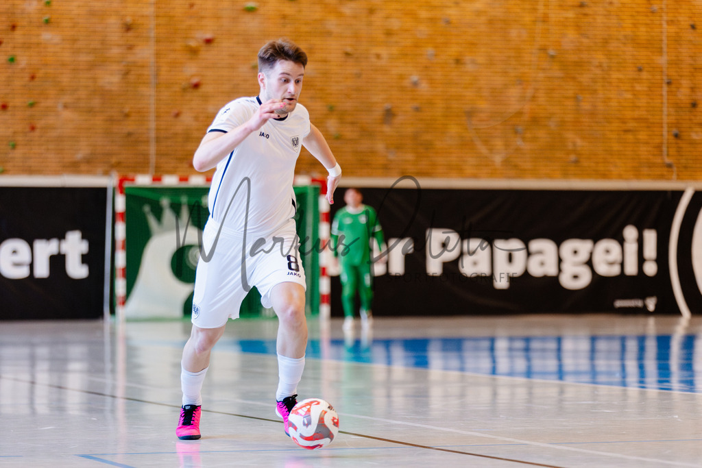 Futsal-Bundesliga, Saison 2025/2026, 2. Spieltag: SC Preußen Münster - FC Liria Futsal Berlin | Futsal-Bundesliga, Saison 2025/2026, 2. Spieltag, SC Preußen Münster empfängt FC Liria Berlin in der Universitäts-Sporthalle in Münster. Foto: sportfotografie.ms | Markus Paletta - Realisiert mit Pictrs.com