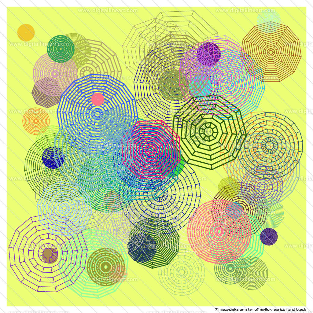 71-mazedisks-star-of-mellow-apricot-and-black | digitallineart - Realisiert mit Pictrs.com