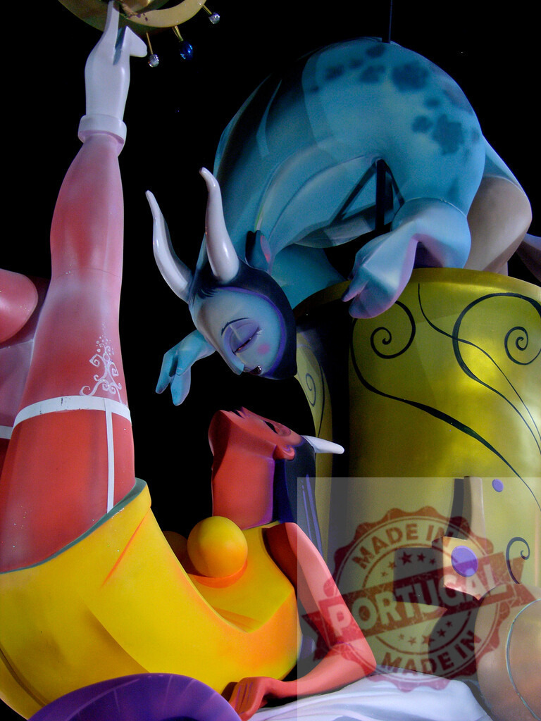 Fallas festival valencia surreal colorful mythological characters. Fallas Fiestas Communidad Valenciana | Colorful fallas sculpture celebrating the traditional Fallas festival in Valenica, Spain - Realisiert mit Pictrs.com