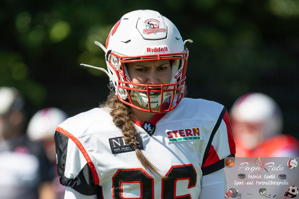 GFLW 1: German Football League Women 1: Rodgau Pioneers Ladies - Stuttgart Scorpions Sisters, 07.06.2026 | Angela Daniela Luzia Kächle (Stuttgart Scorpions Sisters #86), Freisteller, Portrait / Porträt, Rodgau Pioneers Ladies - Stuttgart Scorpions Sisters, Rodgau, Maingau-Energie-Stadion "Am Weichsee", 7.6.2026 - Realisiert mit Pictrs.com