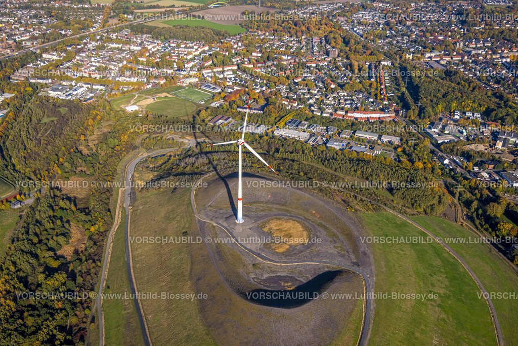 Gladbeck221005283 | Luftbild, Mottbruchhalde mit Windrad, Brauck, Gladbeck, Ruhrgebiet, Nordrhein-Westfalen, Deutschland