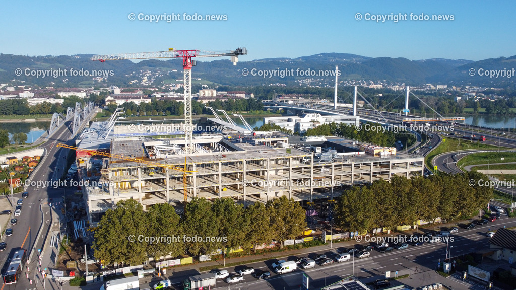 Linz_ Hafenstrasse_ Baustelle Moebel Lutz_ 20.09.2023-16 | 20.09.2023, Linz, AUT, Hafenstrasse, im Bild Baustelle Moebel Lutz

Drohne