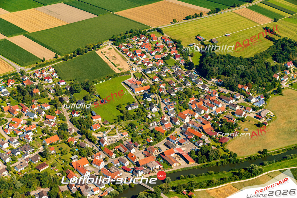 Luftaufnahme von Ellzee - Die Luftaufnahme wurde 2025 vom UL-Flugzeug heraus erstellt ( keine Drohne ) - Hochauflösende Luftaufnahme - für professionelle Ausdrucke geeignet. Die Geschenkidee !Mit Lizenz und Bildrechte bestellbar