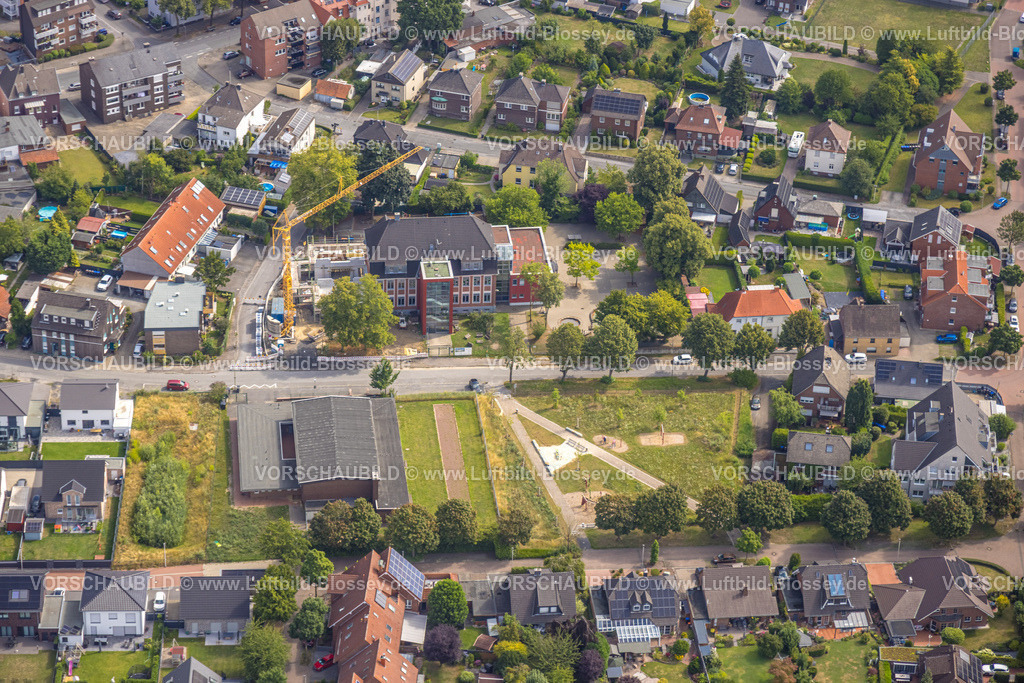 Hamm250700105Bockum-Hoevel | Luftbild, Baustelle an der Von-Vincke-Schule Grundschule, Spielplatz Dörholtstraße, Bockum-Hövel, Hamm, Ruhrgebiet, Nordrhein-Westfalen, Deutschland