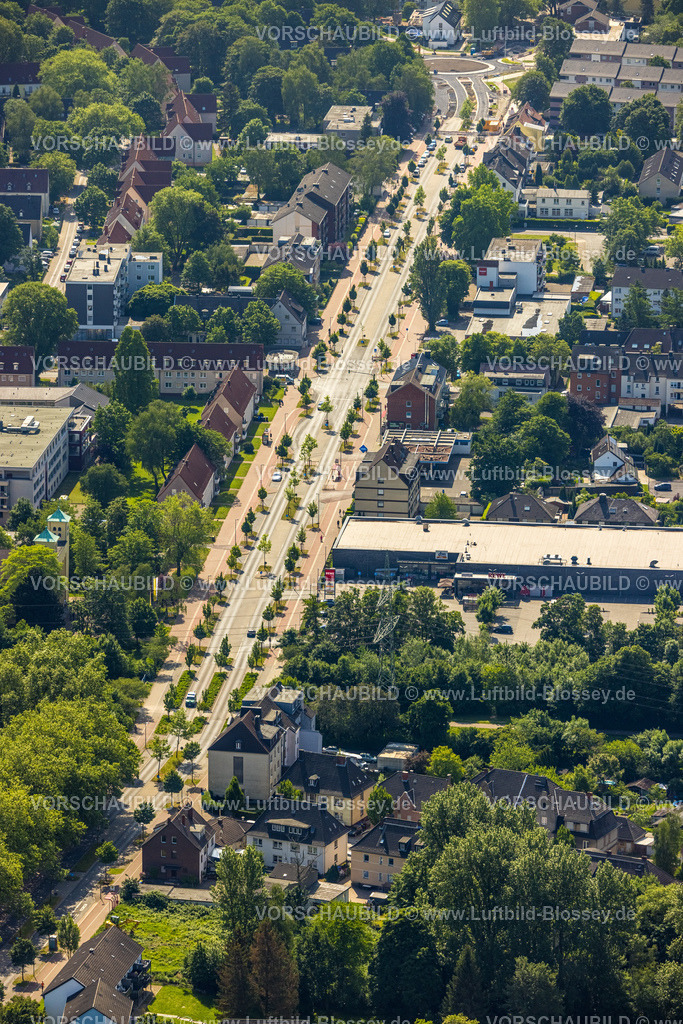 Gladbeck220501738 | Luftbild, Baustelle Straßenbau mit Kreisverkehr Horster Straße, Brauck, Gladbeck, Ruhrgebiet, Nordrhein-Westfalen, Deutschland