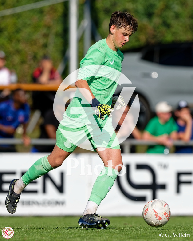 GenevaCup Group Phase - FC Meyrin v Everton FC | during the GenevaCup Group Phase match between FC Meyrin and Everton FC at Stade des Arberes in Meyrin, Switzerland