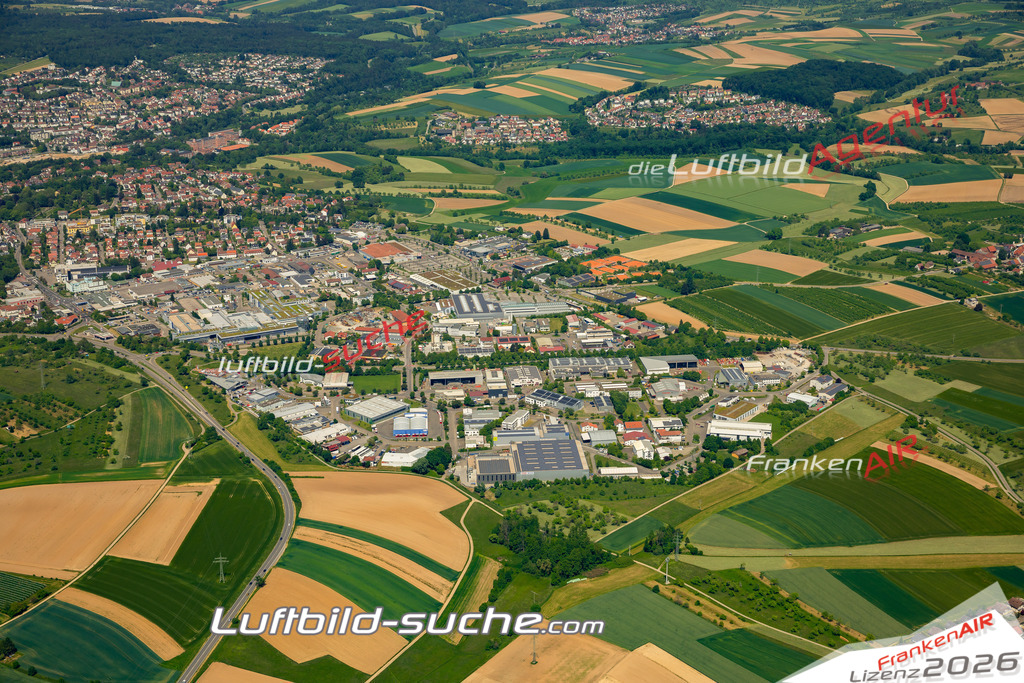 Das Luftbild zeigt  Backnang - Die Luftaufnahme wurde 2023 vom UL-Flugzeug aus erstellt ( keine Drohne ) - Hochauflösende Luftaufnahme - Für grossformatige Ausdrucke geeignet. Die Geschenkidee !Mit Lizenz und Bildrechte bestellbar