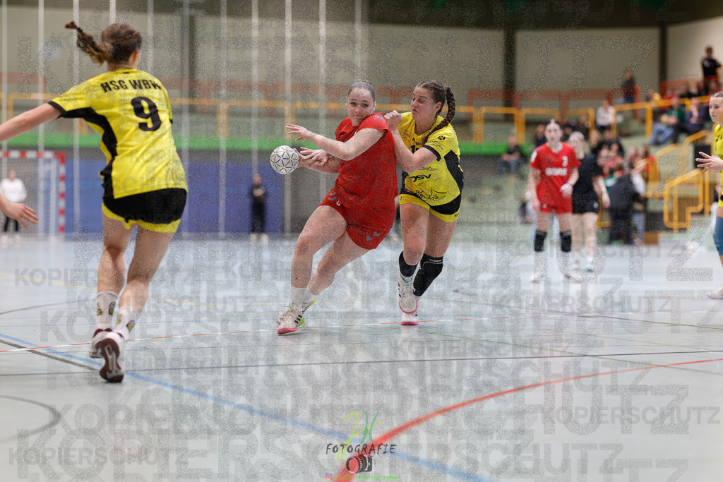 Hessenmeisterschaft wJC - Finale; HSG Kleenheim - HSG Weiterstadt/ Braunsh.Worf. | Hessenmeisterschaft wJC - Finale; HSG Kleenheim - HSG Weiterstadt/ Braunsh.Worf. am 22.03.2025 in Biedenkopf (Sporthalle Lahntalschule)Photo © 2025 - Jörg Heinrich - Realisiert mit Pictrs.com