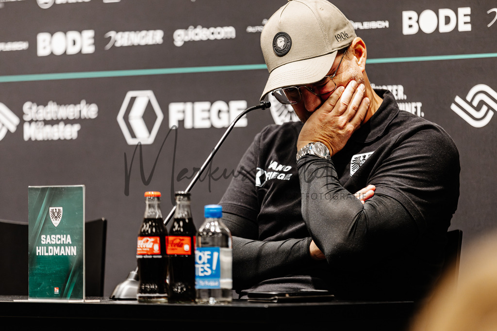 2. Bundesliga, Saison 2024/25, 7. Spieltag: SC Preußen Münster - FC Schalke 04 | Münster, 28.09.2024: 2. Bundesliga, 7. Spieltag, SC Preußen Münster gegen FC Schalke 04 im LVM-Preußenstadion in Münster. Foto: sportfotografie.ms | Markus Paletta - Realisiert mit Pictrs.com