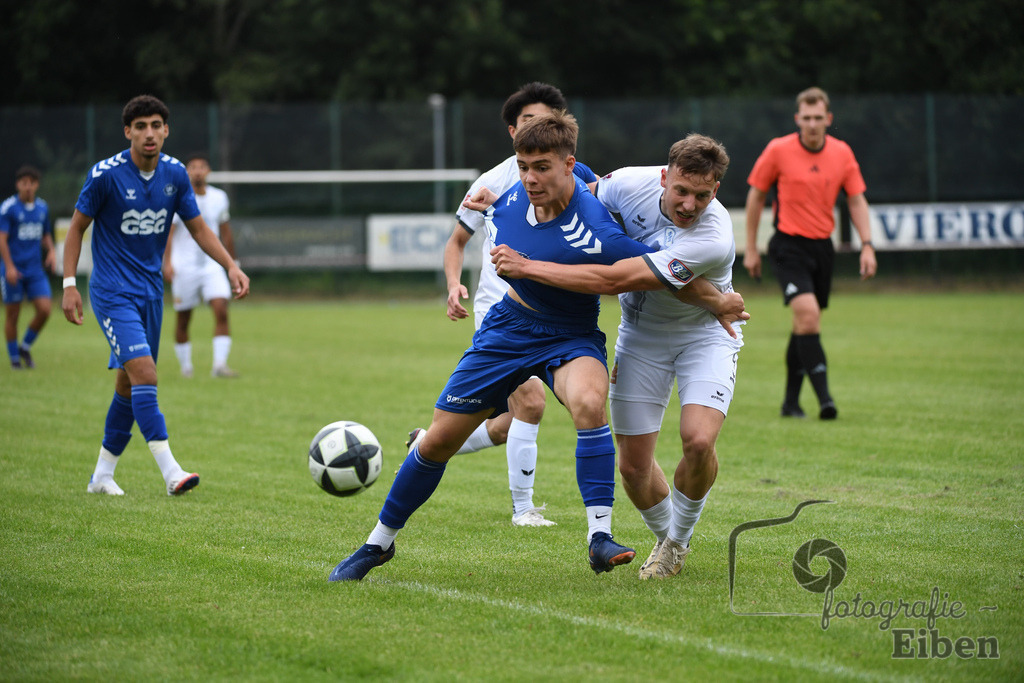 Sport-Duwe Cup | Sport-Duwe Cup Oldenburg; SSV Jeddenloh (weiß)-VFB Oldenburg (blau) am 05.07.2025 in Oldenburg (Sportanlage TuS Eversten), Photo: Philip Eiben 2025 - Realisiert mit Pictrs.com