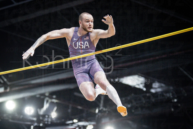 World Athletics Indoor Championships Kujawy Pomorze 26, 21.03.2026 | TORUN, POLAND - MARCH 21: Zachery BRADFORD (USA) competing in the men's pole vault during the World Athletics Indoor Championships Kujawy Pomorze 26 on day 2 / session 2 at Kujawsko-Pomorska Arena Torun on March 21, 2026 in Torun, Poland. 
