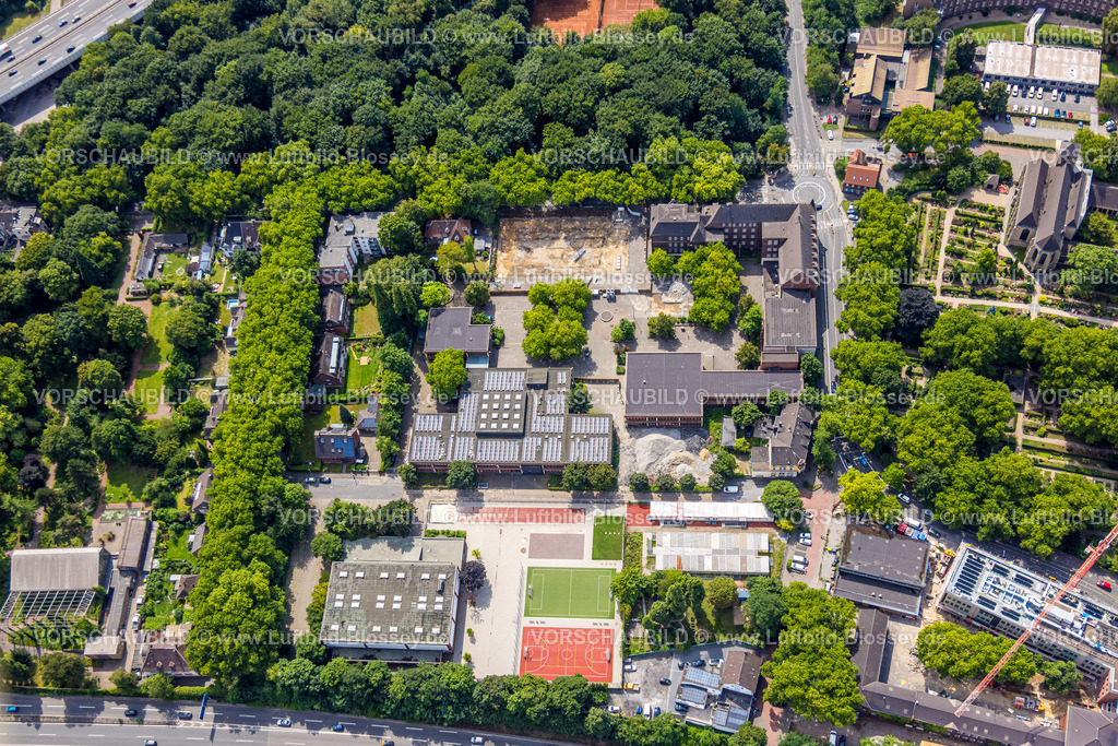 Duisburg250705712Nord | Luftbild, Gottfried-Wilhelm-Leibniz-Gesamtschule Privatschule, Baustellen, Alt-Hamborn, Duisburg, Ruhrgebiet, Nordrhein-Westfalen, Deutschland
