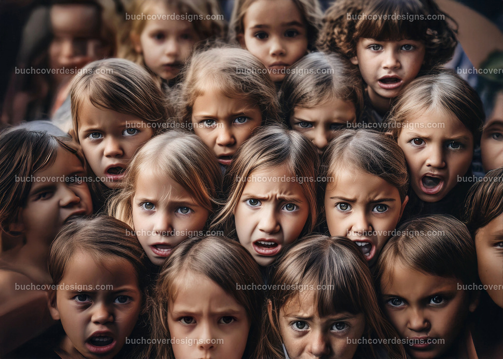 Gruppe verärgder Kinder | Entdecken Sie kreative Buch Cover Designs für Self-Publishing-Autoren und Verlage! Unsere maßgeschneiderten Designs ziehen Leser an und bringen Ihre Geschichten visuell zum Leben. Lassen Sie uns Ihr perfektes Cover gestalten!