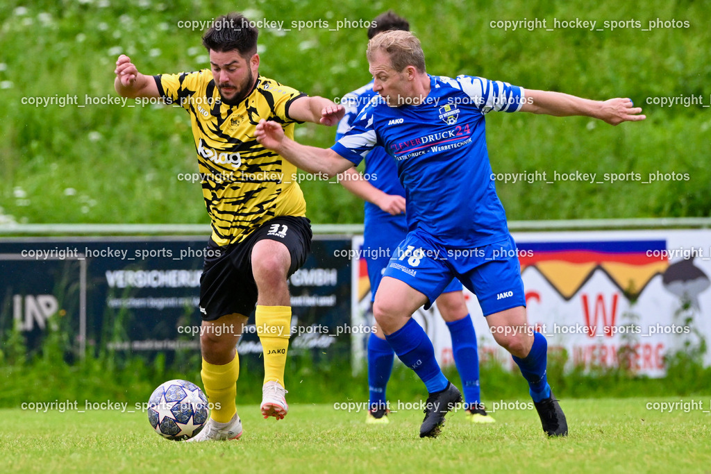 SV Wernberg vs. FC Faakersee | #31 Arnel Mulahalilovic FC Faakersee, #18 Oliver Lerchner SV Wernberg, SV Wernberg vs. FC Faakersee, SV Wernberg vs. FC Faakersee am 01.06.2024 in Wernberg (Sportplatz Wernberg), Austria, (Photo by Bernd Stefan)
