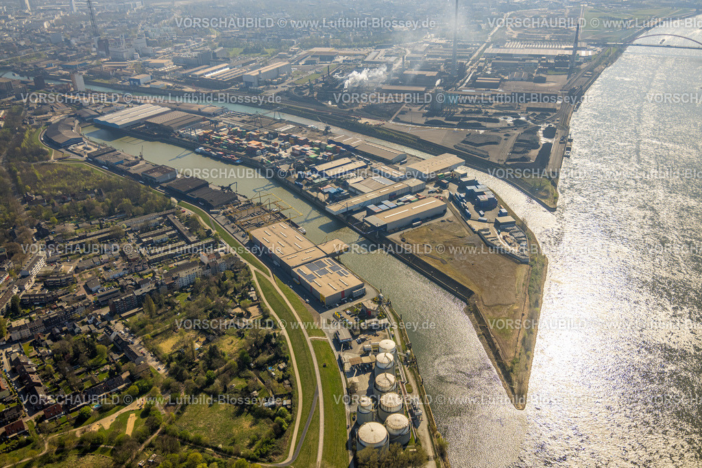 Duisburg250401968Parallelhafen | Luftbild, Neuenkamp Parallelhafen und Außenhafen, Fluss Rhein, Hochfeld, Duisburg, Ruhrgebiet, Nordrhein-Westfalen, Deutschland