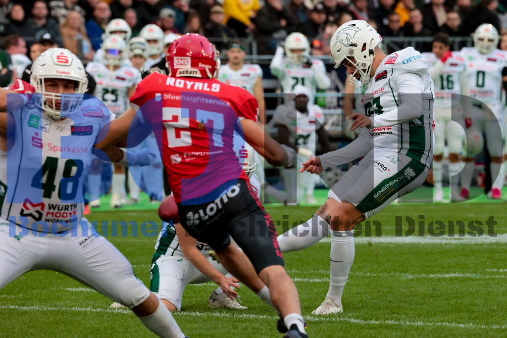  14.10.2023 - 
 | Sebastian Sendlak / Bochumer Nachrichtendienst (BOND) - GFL-Bowl 2023: Schwaebisch Hall Unicorns vs. Potsdam Royals - Realisiert mit Pictrs.com