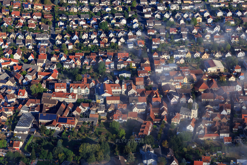 Luftbild: Sudetenstr in Groß-Bieberau im Bundesland Hessen in Deutschland. Foto: IMG_110972.jpg vom 08.09.2018 durch Werner Riehm/FLY-FOTO.de