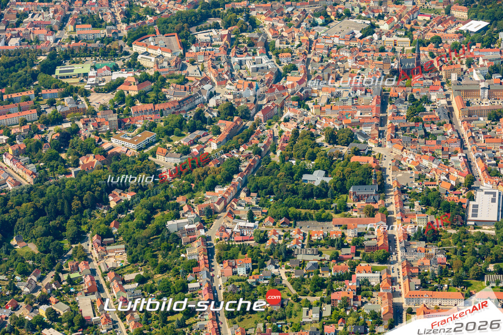 Luftbild der Stadt Apolda - Das Luftbild wurde 2025 vom UL-Flugzeug heraus erstellt ( keine Drohnenaufnahme ) - Hochauflösende Luftaufnahme - für Wandbilder und großformatige Ausdrucke geeignet. Das besondere Geschenk!Hier alle&nbsp;Infos zur Lizenzierung der LuftaufnahmeWir fliegen auch dieses Jahr wieder in Ihre Region um Luftbilder zu erstellen.- Luftbild anfragen