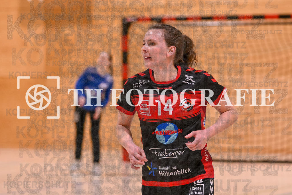 GER, SG Maulburg/Steinen - SG Muggensturm/Kuppenheim, Handball, Suedbadenliga, 17. Spieltag, Saison 2023/2024, 09.03.2024 | Melanie Wunsch (SG Muggensturm/Kuppenheim, #14)

GER, SG Maulburg/Steinen - SG Muggensturm/Kuppenheim, Handball, Suedbadenliga, 17. Spieltag, Saison 2023/2024, 09.03.2024

Foto: TH Fotografie/Thomas Hess