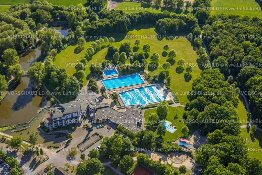 Hamm250500980 | Luftbild, Freibad Selbachpark am Hotel Selbachpark, Stadtbezirk Pelkum, Hamm, Ruhrgebiet, Nordrhein-Westfalen, Deutschland