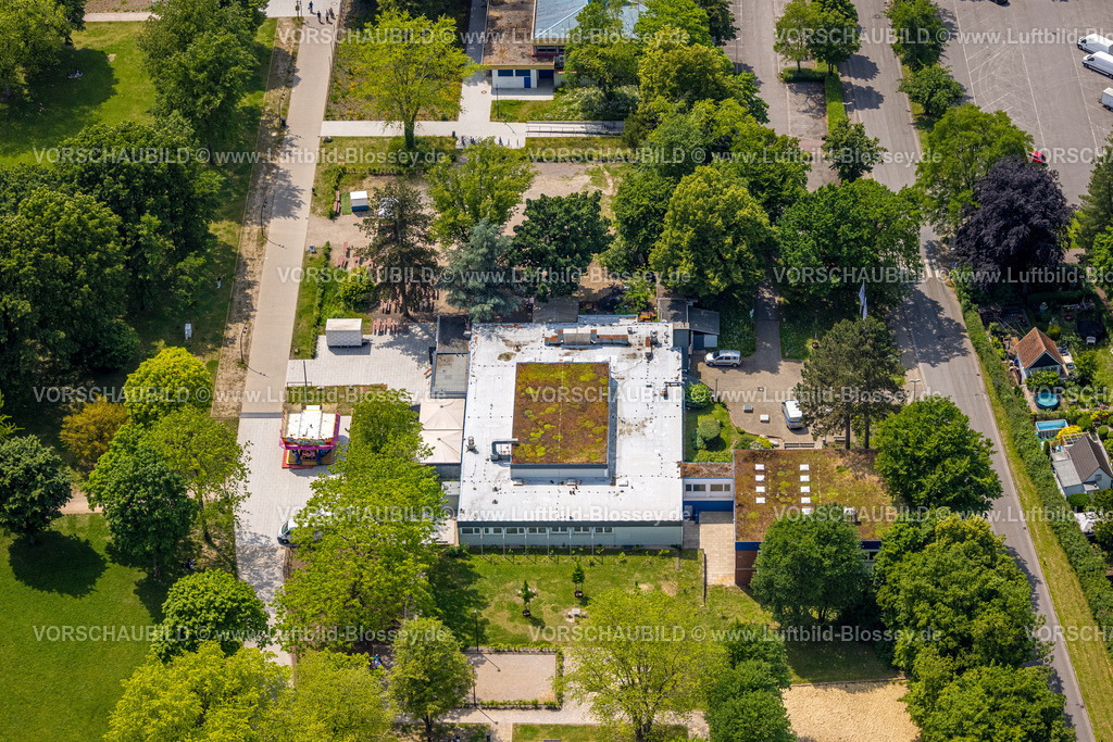 Herne250602106 | Luftbild, Veranstaltungszentrum Am Revierpark Gysenberg, Olis Restaurant, begrüntes Dach, Börnig, Herne, Ruhrgebiet, Nordrhein-Westfalen, Deutschland