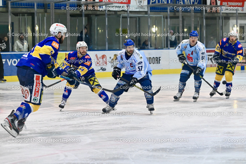 ESC Steindorf vs. HC Kufstein Dragons 25.2.2023 | #64 Ahonen Leevi, #57 Wilfan Franz, #64 Stichauner Fabian