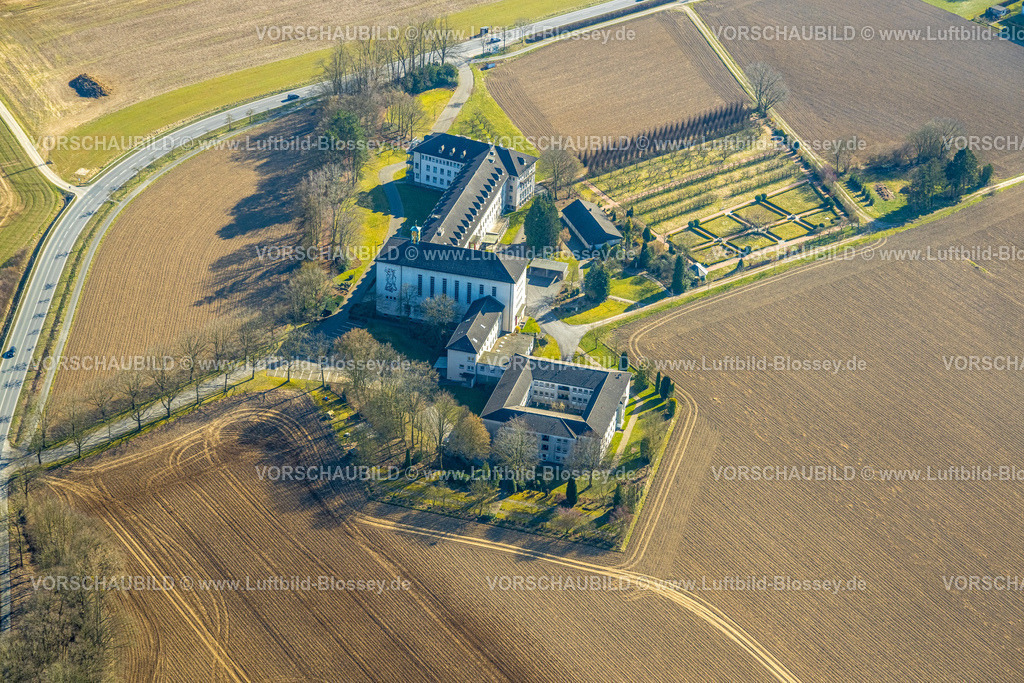 Wickede250305671 | Luftbild, Heilig-Geist-Kloster und Klostergarten, Mendener Straße, Wickede/Ruhr, Nordrhein-Westfalen, Deutschland