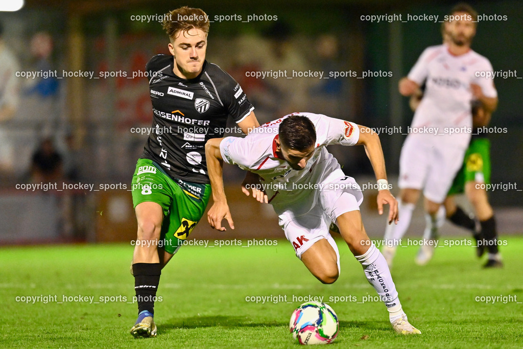 SAK Klagenfurt vs. FC Gleisdorf 09 2.9.2022 | #8 Felix Schlemmer, #9 Hrvoje Jakovljevic