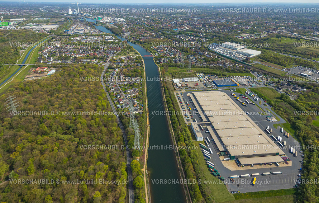 Herne230403546West | Luftbild, Duvenbeck Kraftverkehr und Spedition, am Rhein-Herne-Kanal, Unser Fritz, Herne, Ruhrgebiet, Nordrhein-Westfalen, Deutschland