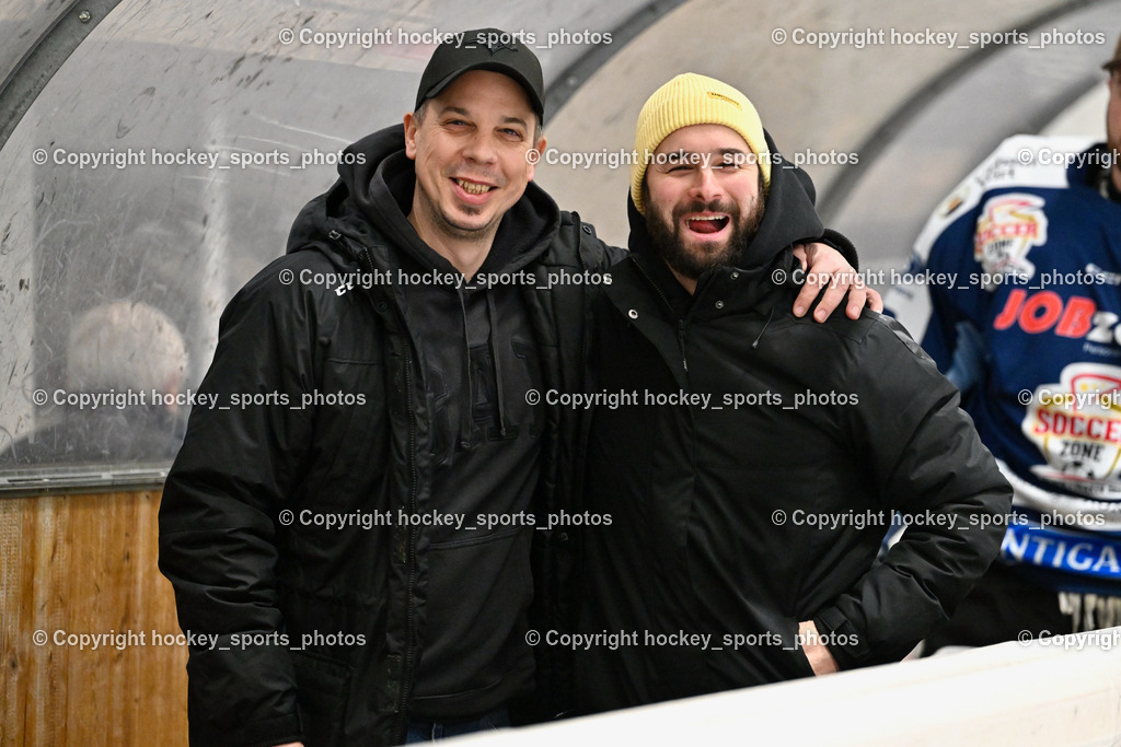 EC Spittal Hornets vs. ESC Steindorf 10.2.2024 | Headcoach ESC Steindorf MAYER Michael, Assistentcoach ESC Steindorf Gasser Daniel